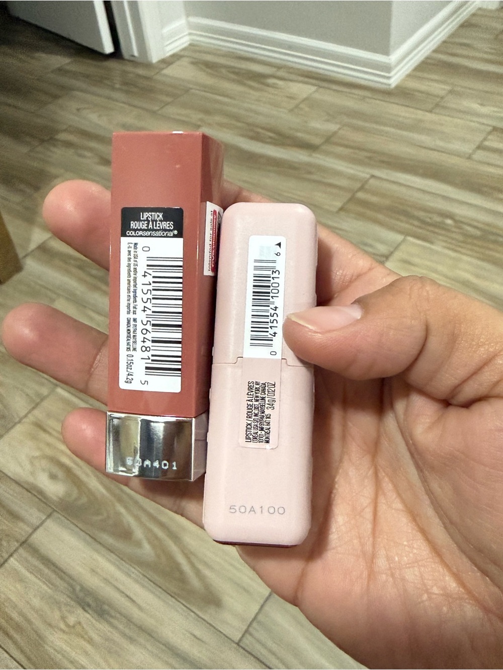 Maybelline Lipstick Duo in Mauve and Pale Pink